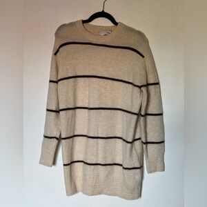 Wilfred free beige striped sweater dress size S